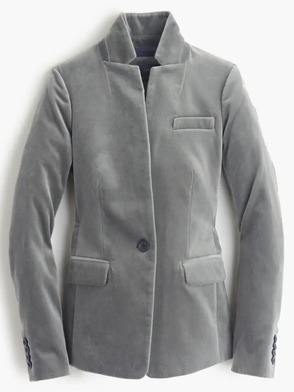 J. Crew Regent Blazer Gray dark pewter Velvet 10T
